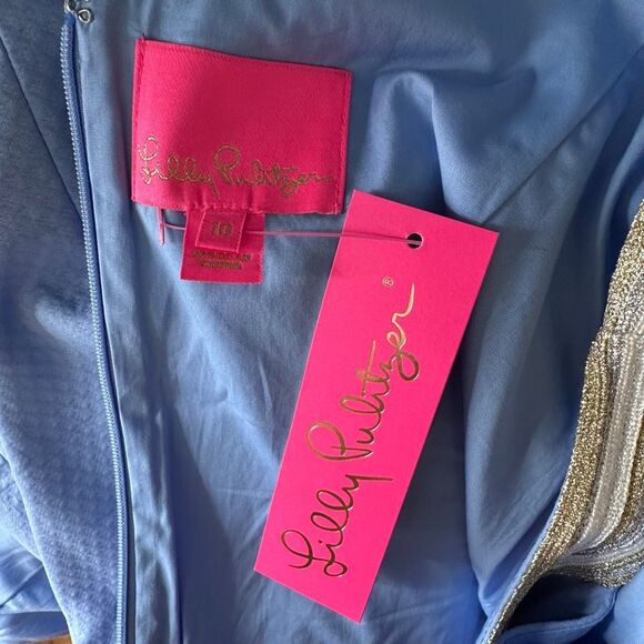 Lilly Pulitzer Valli Shift Dress in Blue Peri Size 10 - Picture 5 of 15